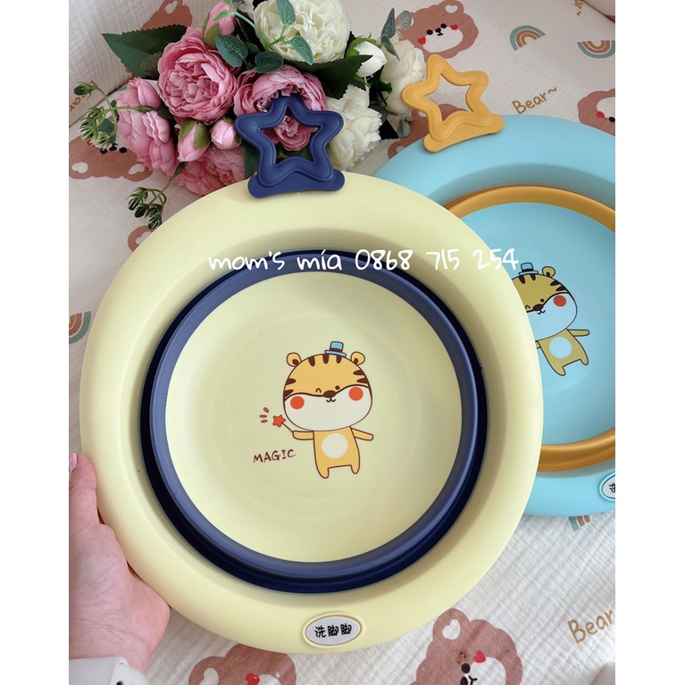 💫💫Chậu rửa mặt gấp gọn nhiều màu dễ thương 💫💫Mom's Mía