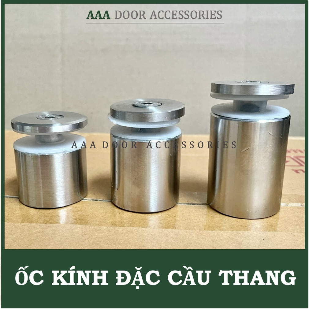 Bọ bắt kính cường lựa cầu thang INOX304 (Ốc kính đặc phi 38 - Ren 8) 3cm, 4cm, 5cm