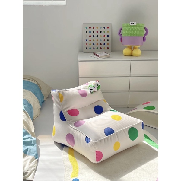 Ghế Sofa lười chấm bi Papahug có đính bọ ngựa đáng yêu phong cách Hàn Quốc