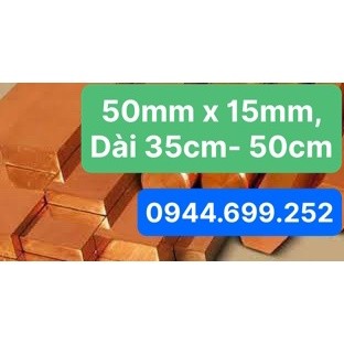 Đồng đỏ thanh, bản 50 x 15mm, dài 35cm- 50cm