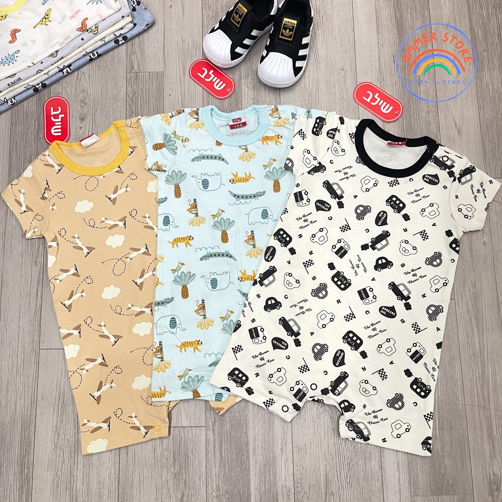 Body đùi hình thú, body cộc, roomper bé trai bé gái, body xuất dư các hãng Ammer