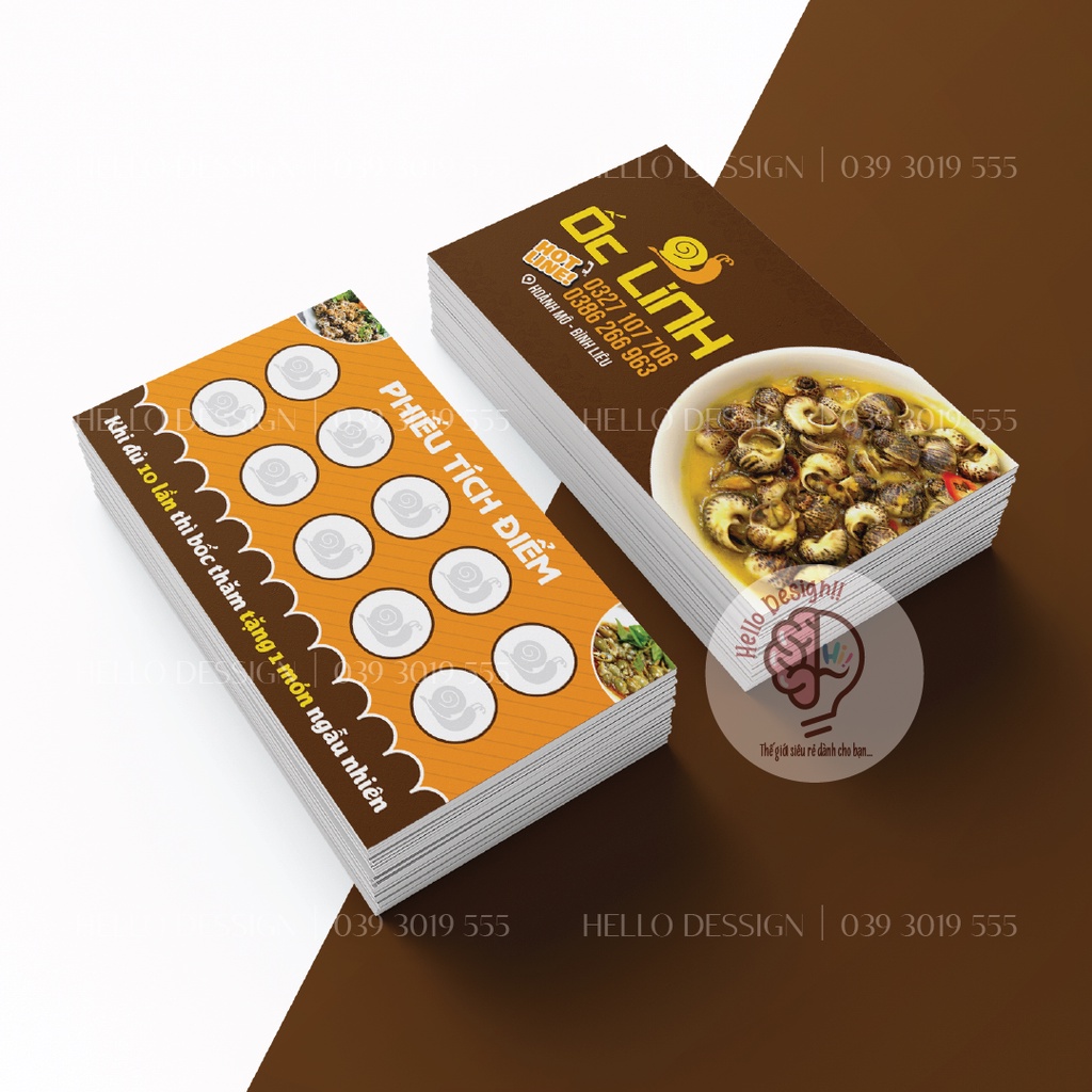 500 Thẻ Tích Điểm Cho Shop Quần Áo, Quán Ăn, Quán Trà Sữa Thiết Kế Theo Yêu Cầu