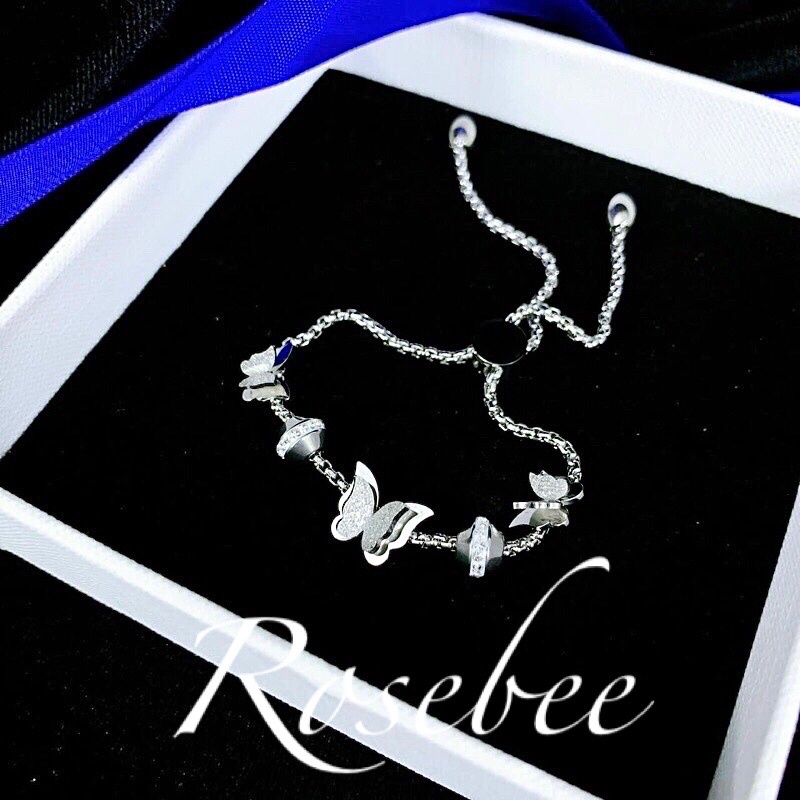 Lắc tay titan mặt bướm không gỉ