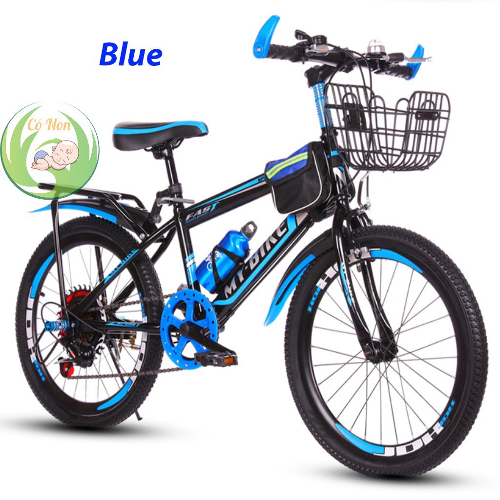 XE ĐẠP ĐỊA HÌNH SIZE 22 ( XANH-ĐỎ) CHO BÉ TRAI 9-15 TUỔI ( BÉ CAO 1M4-1M6)