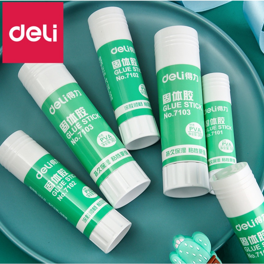 Keo khô Deli No.7101/7102/7103 chất liệu PVA đặc màu trắng