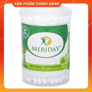 Tăm bông Bạch Tuyết Meriday hộp 80 que
