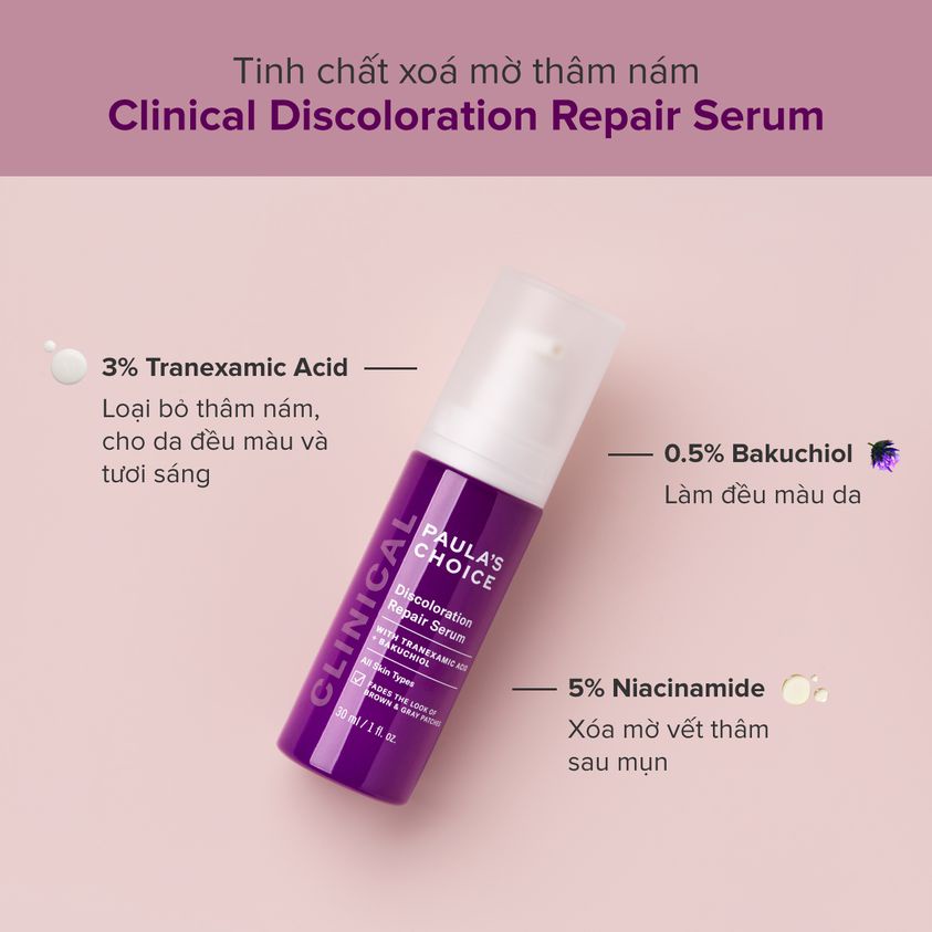 [PAULA'S CHOICE] Tinh Chất Làm Mờ Thâm Nám, Sáng Da Và Đều Màu Da Clinical Discoloration Repair Serum 30ml (Mã 8040)