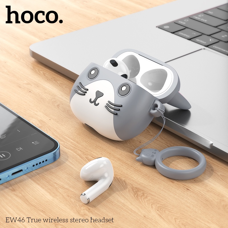 Headphone Hoco EW45 / EW46 Mèo Kute nhiều màu / S19 ENC chính hãng - Tai nghe không dây dạng móc vành tai, giảm tiếng ồn