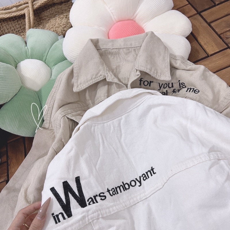 💋 ÁO KHOÁC THÊU CHỮ KAKI 55-85kg  💋 BIGSIZE RIN HEO