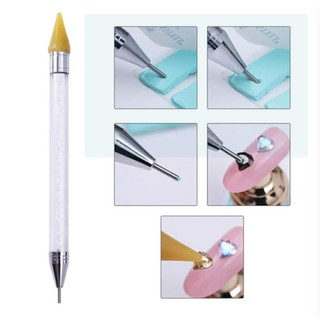 Bút Chấm Đá 2 Đầu Cán Đá Trang Trí Nail