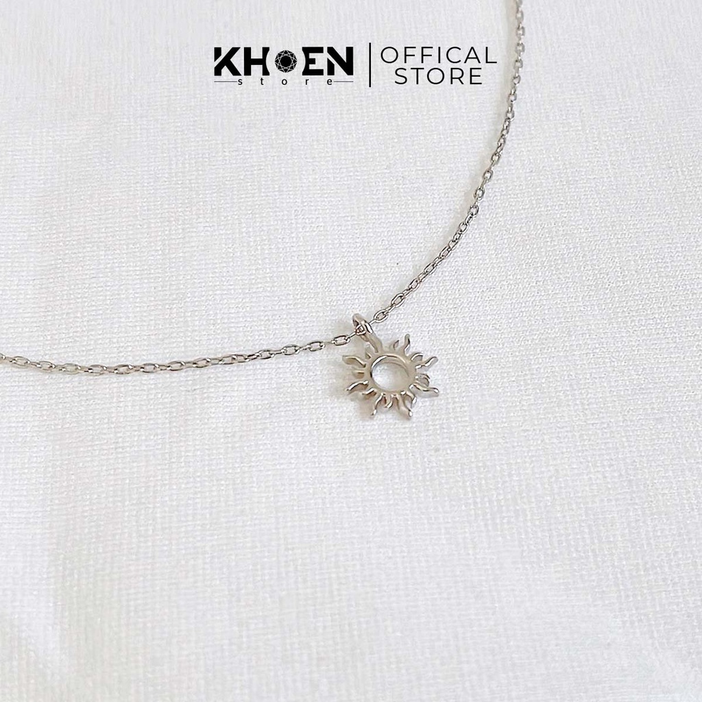 Vòng cổ - Mặt trời xi bạc 925 - Khoen Store