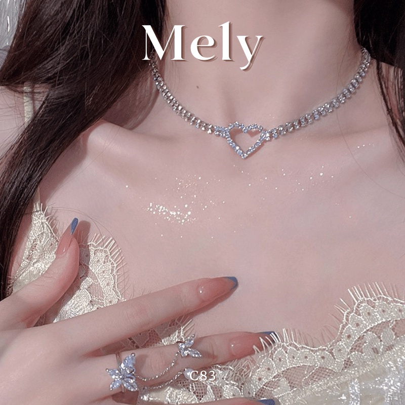 Vòng cổ dây chuyền choker đính đá, đi tiệc cao cấp - MELY C83