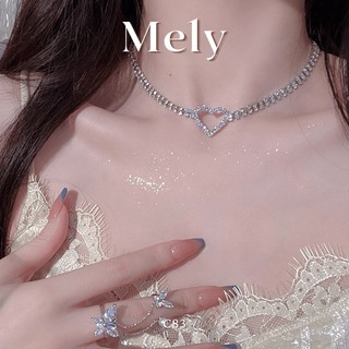 Vòng cổ dây chuyền choker đính đá, đi tiệc cao cấp  - MELY C83