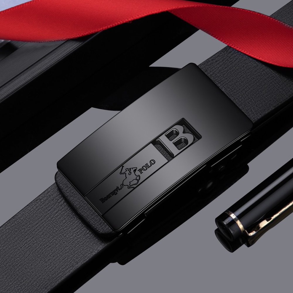 Thắt lưng nam , dây nịt nam cao cấp BoersgvtPOLO Full hộp đựng V06