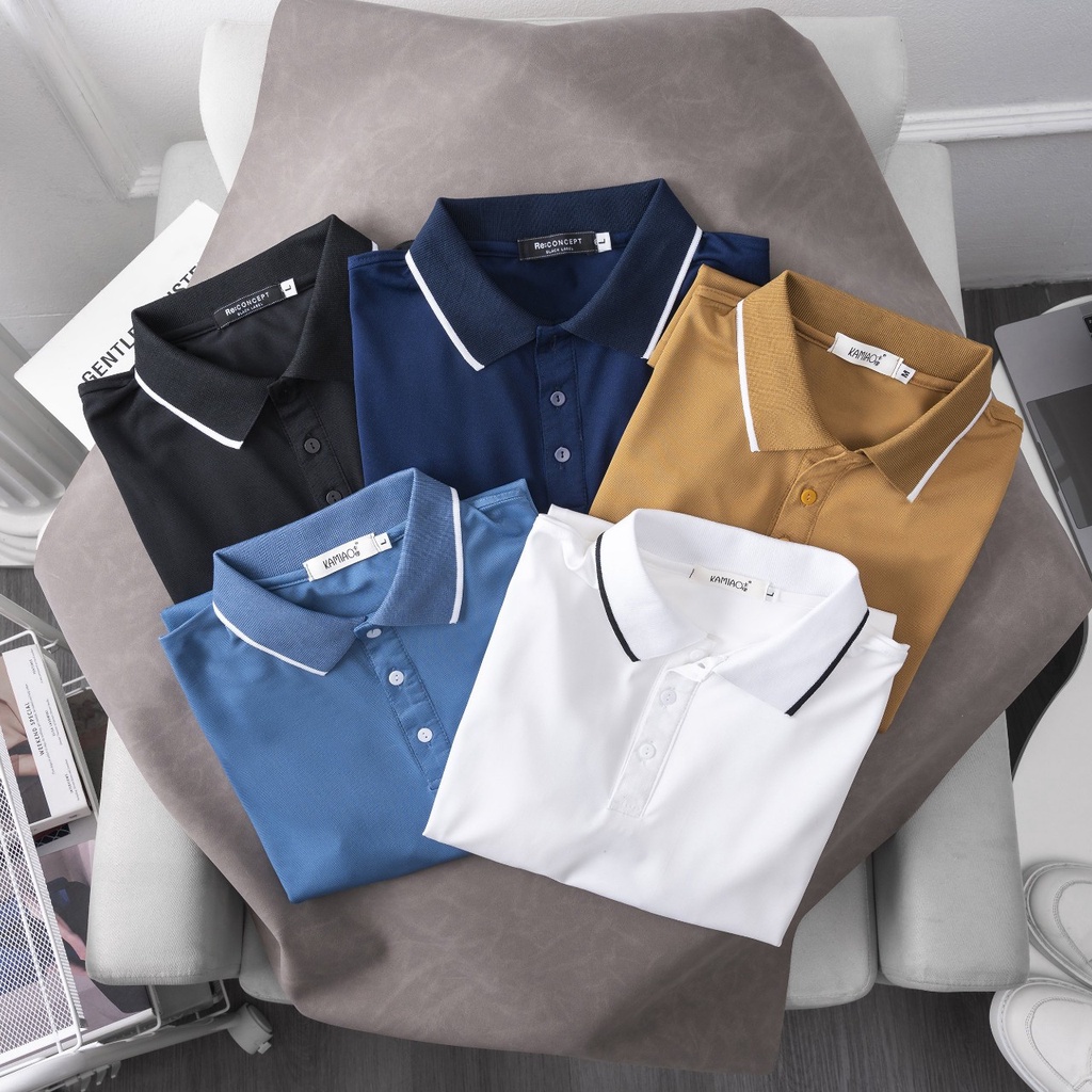 Polo trơn phối viền co dãn thoải mái form body - Polo PL2