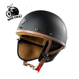 Nón bảo hiểm 1/2 đầu logo Haley Napoli chính hãng - Nón chất bảo hành 12 tháng