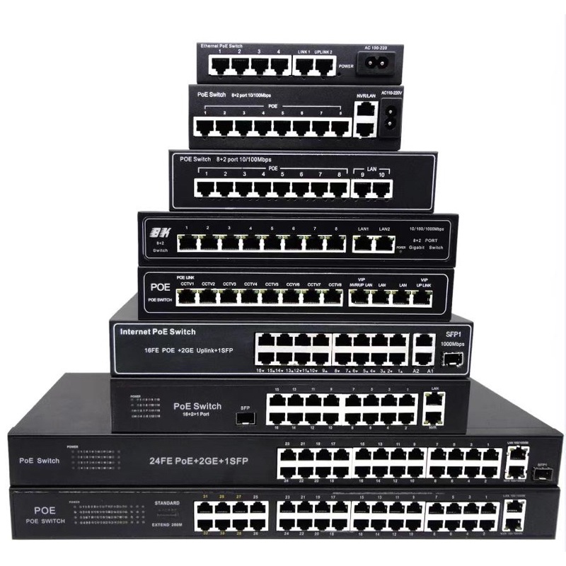 Power Switch POE Không quản lý 4~8 cấp nguồn Camera 10/100Mbps