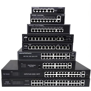 Power switch poe không quản lý 4~8 cấp nguồn camera 10/100mbps