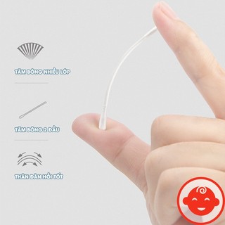 Tăm Bông Cho Bé Sơ Sinh Vcool (Hộp 200 Que) Tiện Lợi, An Toàn