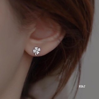bông tai cỏ 4 lá bạc