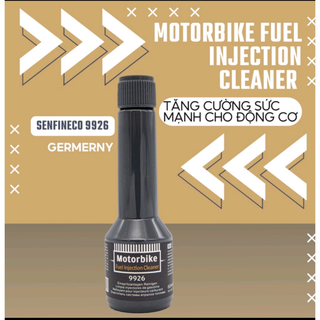 Súc Béc Xăng Xe Mô Tô SENFINECO 9926 Motorbike Fuel Injection Cleaner 60ml