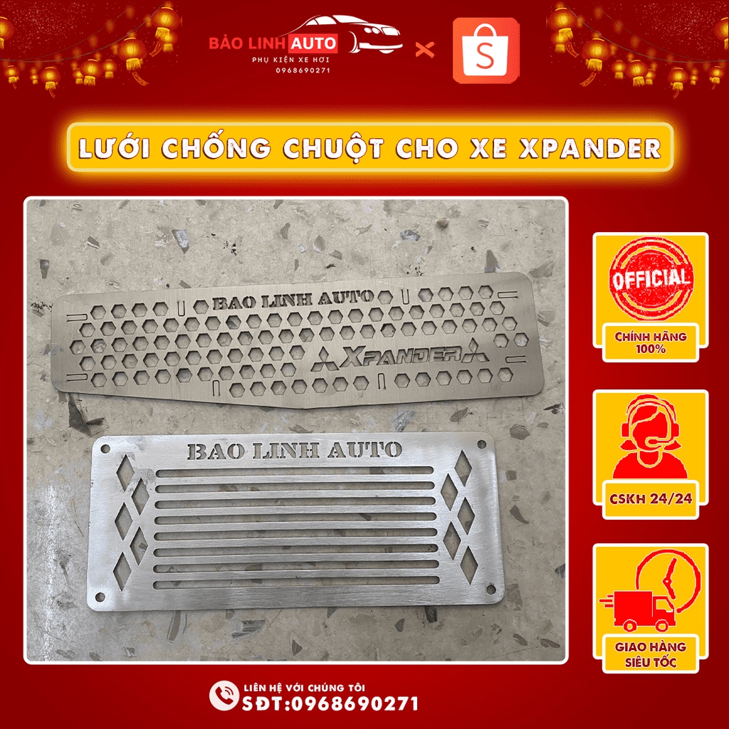 Tấm Lưới Chống Chuột Bảo Linh Auto - Tấm Lưới Chống Chuột Cho Xe Xpander - Inox 304 Tấm Dày Cao Cấp