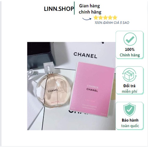 Nước Hoa Nữ Chance Chanel,Chancee Chanel Eau Tendre Chính Hãng 100ml Lưu Hương 10h