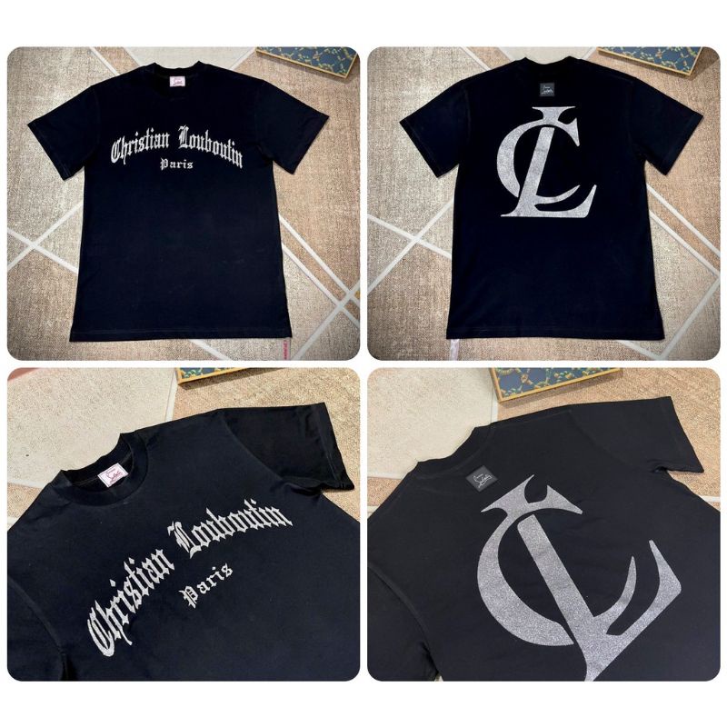Áo thun louboutin in kim tuyến