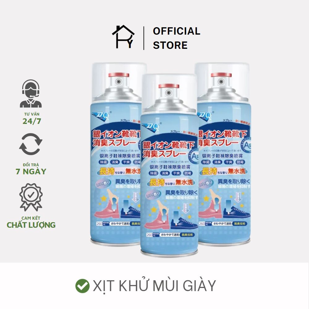 Chai Xịt Khử Mùi Hôi Giày Thương Hiệu Oenon Shopnhapy Dung Tích 260ml Công Nghệ Nano Bạc Khử Mùi Diệt Vi Khuẩn DQ