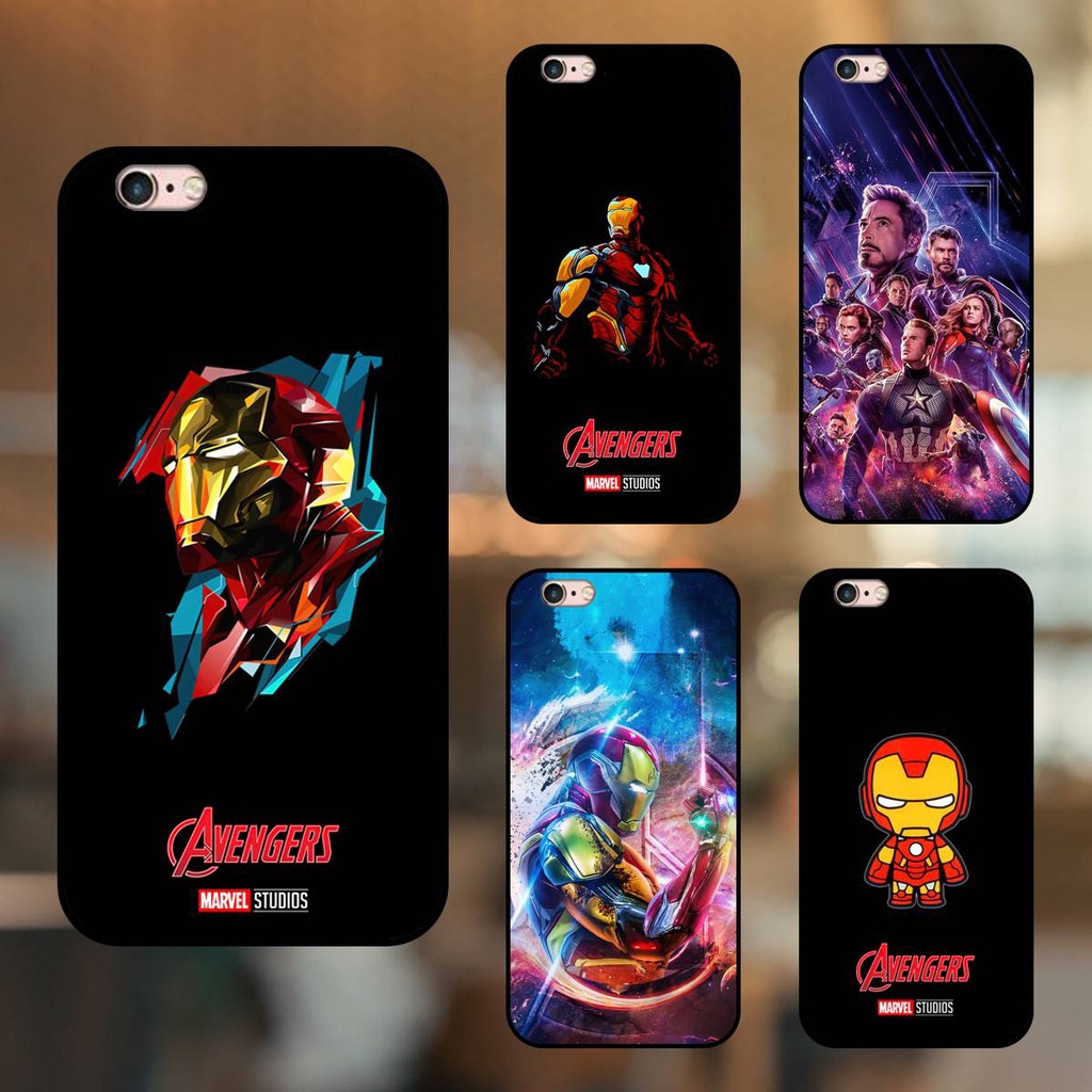 Ốp lưng điện thoại iPhone 6s, 6 viền đen Iron Man Người Sắt Marvel Avengers