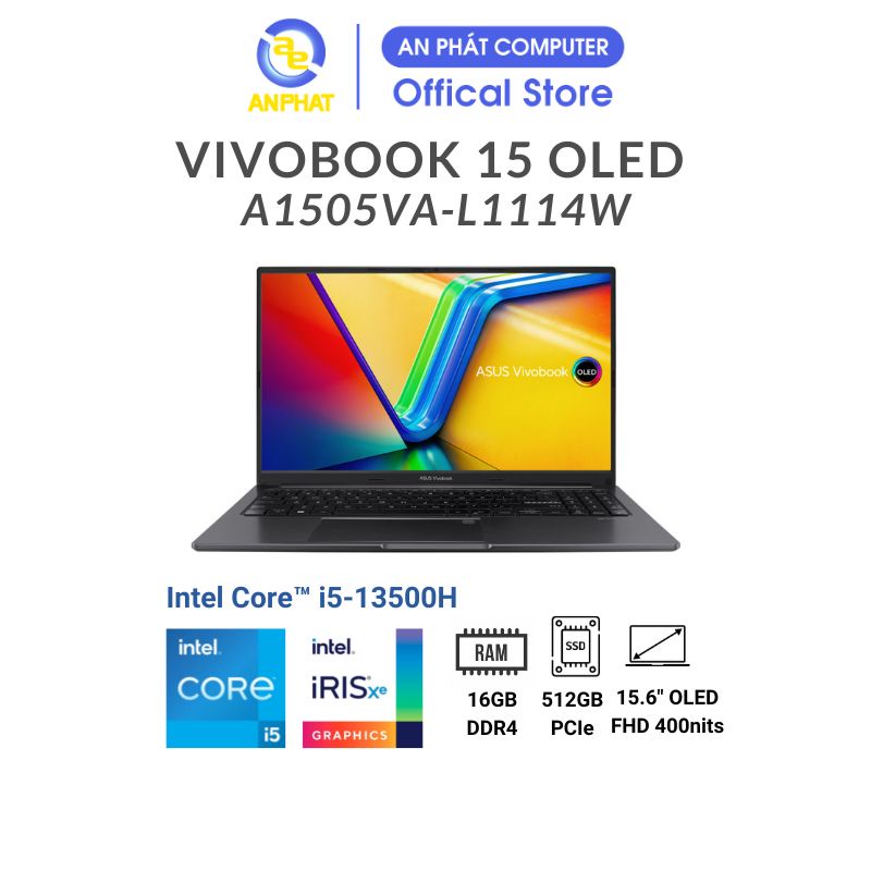 Laptop Asus Vivobook 15 OLED A1505VA-L1114W (Core i5-13500H & 15.6inch FHD)