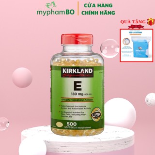 Viên Uống Vitamin E Kirkland Signature Vitamin E 400 IU 500 Viên Mỹ