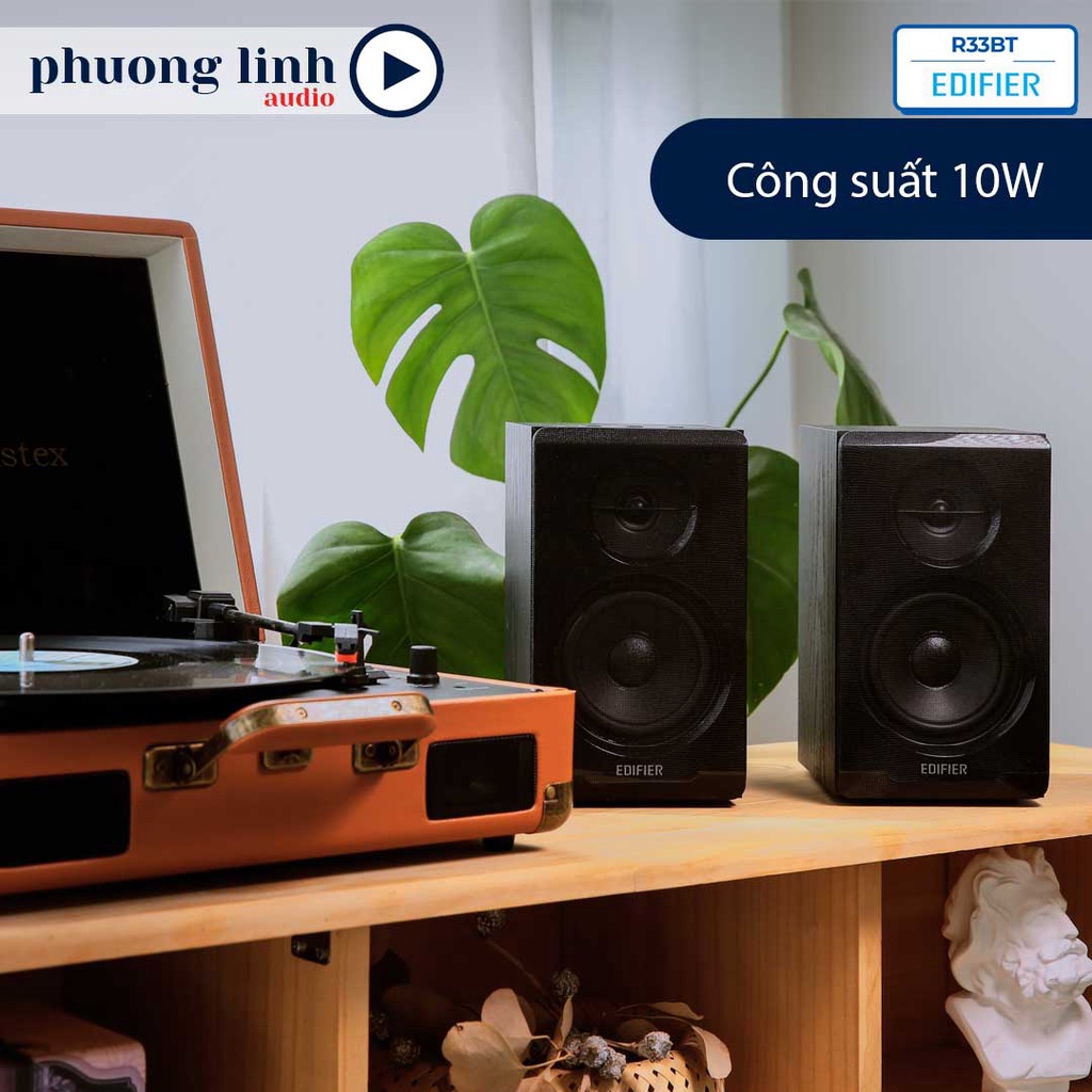 Loa bluetooth Edifier R33BT kết nối máy tính Công suất 10W Cổng AUX Bass driver 3.5 inch Hàng chính hãng
