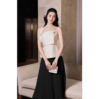 SET ÁO 2S TAFTA CHÂN VÁY MIDI DẬP LY
