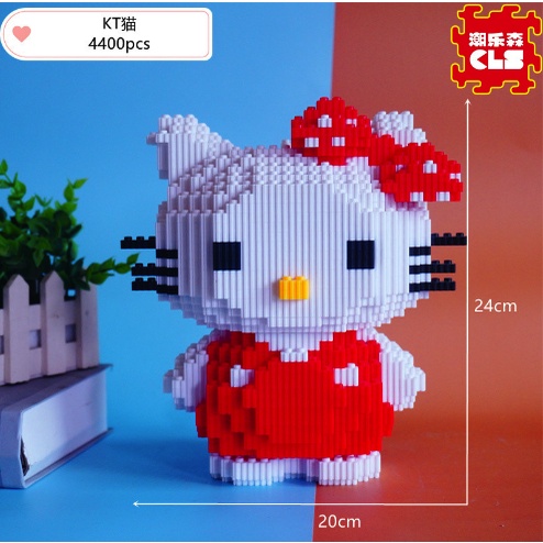 Xếp hình le go mèo may mắn thần tài size to 42cm đồ chơi xếp hình nano 3d cho bé chuẩn mẫu