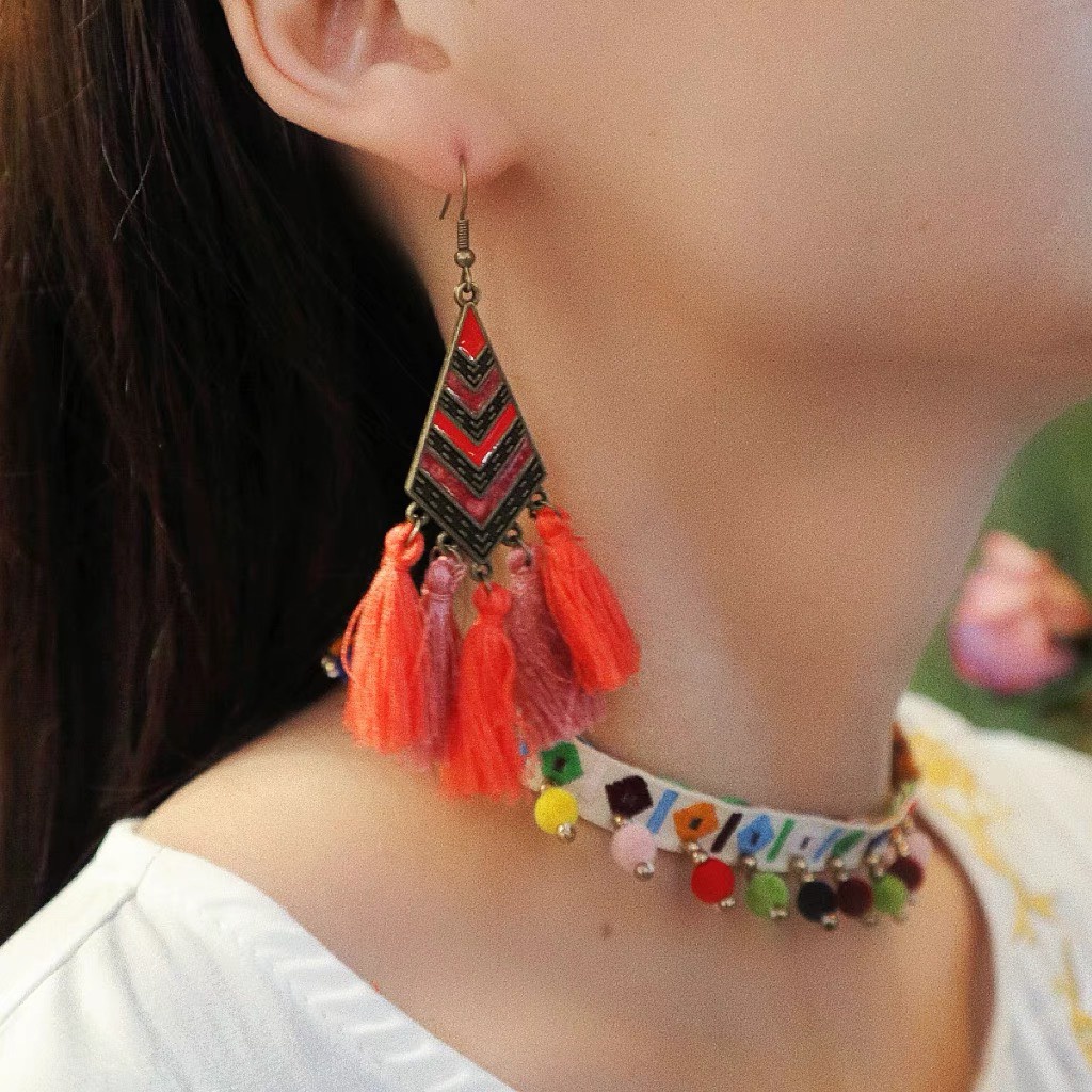 Khuyên tai du lịch vintage, BST bông tai đi biển boho siêu xinh p2