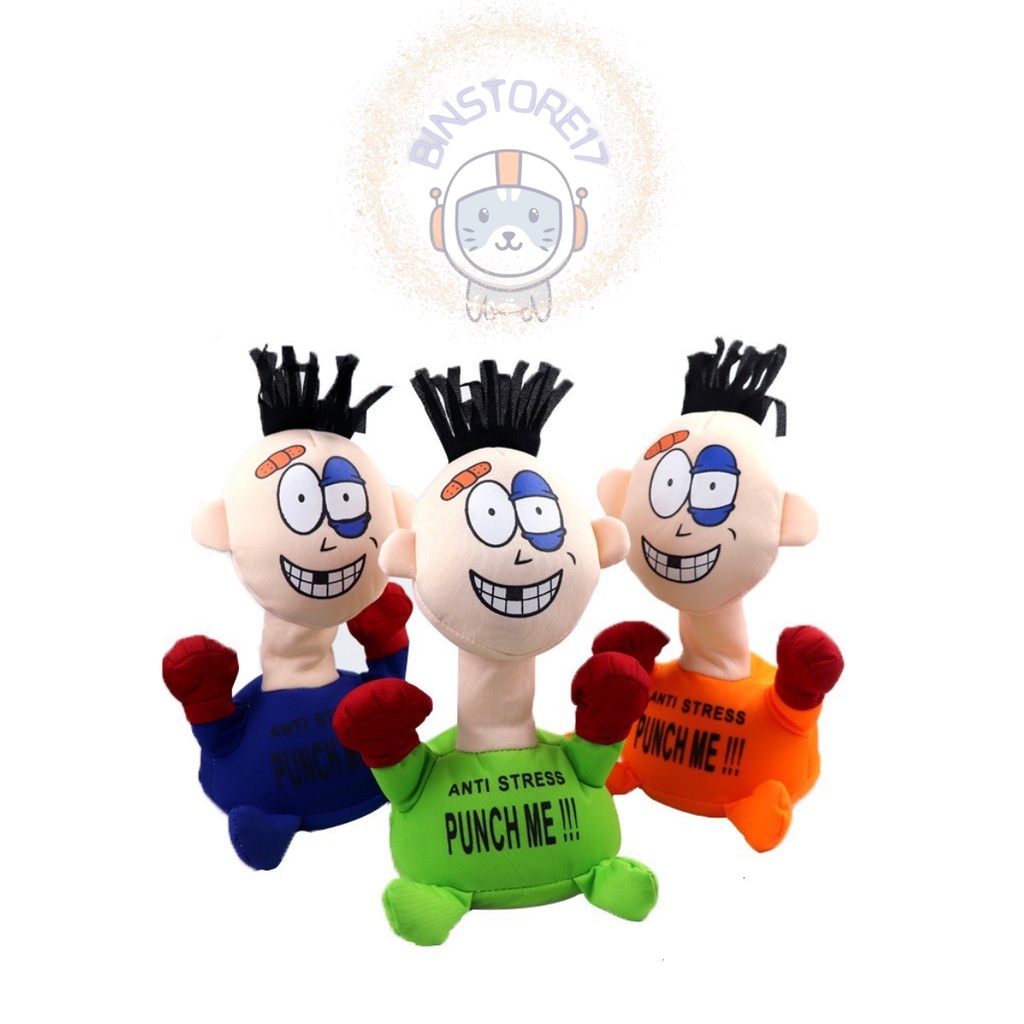 Đồ Chơi Xả Street Giảm Căng Thẳng, Búp Bê La Hét Punch me ! Có Âm Thanh Xả Stress. Binstore17