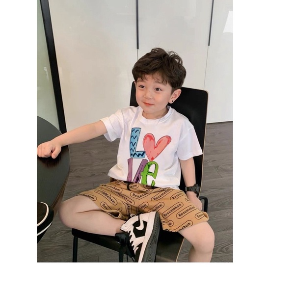 Áo phông gia đình cho bố mẹ con - chữ love