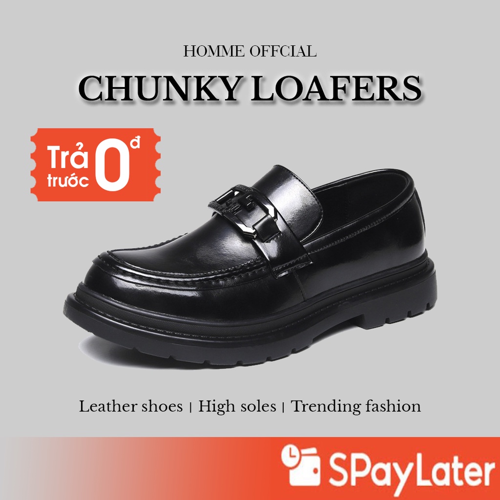 Giày Loafers nam HOMME đế đúc nguyên khối 3501-T phong cách Hàn Quốc