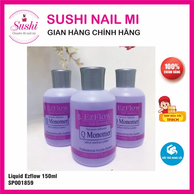 Liquid tím 150ml 1000ml Ezflow nhanh khô - lưu huỳnh đắp bột, làm hoa - Sushi nail mi