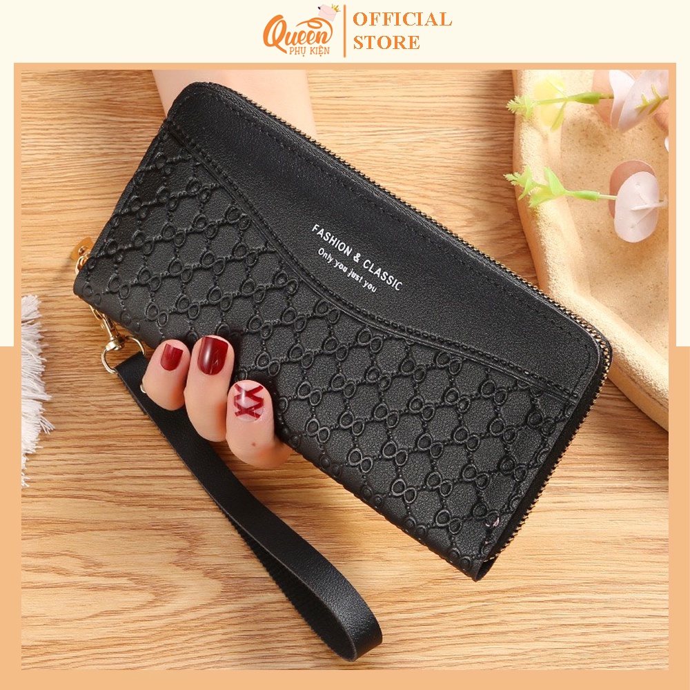 Ví Dài Nữ Cầm Tay Forever Young Kẻ Sọc Đan Số 8 V541 Thời Trang Phong Cách Hàn Quốc
