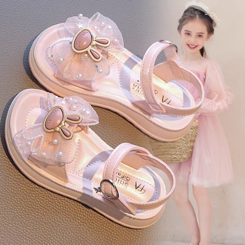 Sandal cho bé gái, dép cho bé gái có hình thỏ đáng yêu có quai dán mã 811911