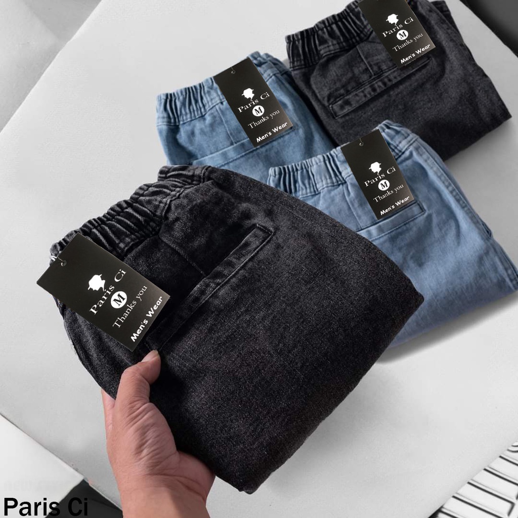 Quần Short Jean Xanh Bạc , Form Trên Gối Co Giãn Thoả Mái