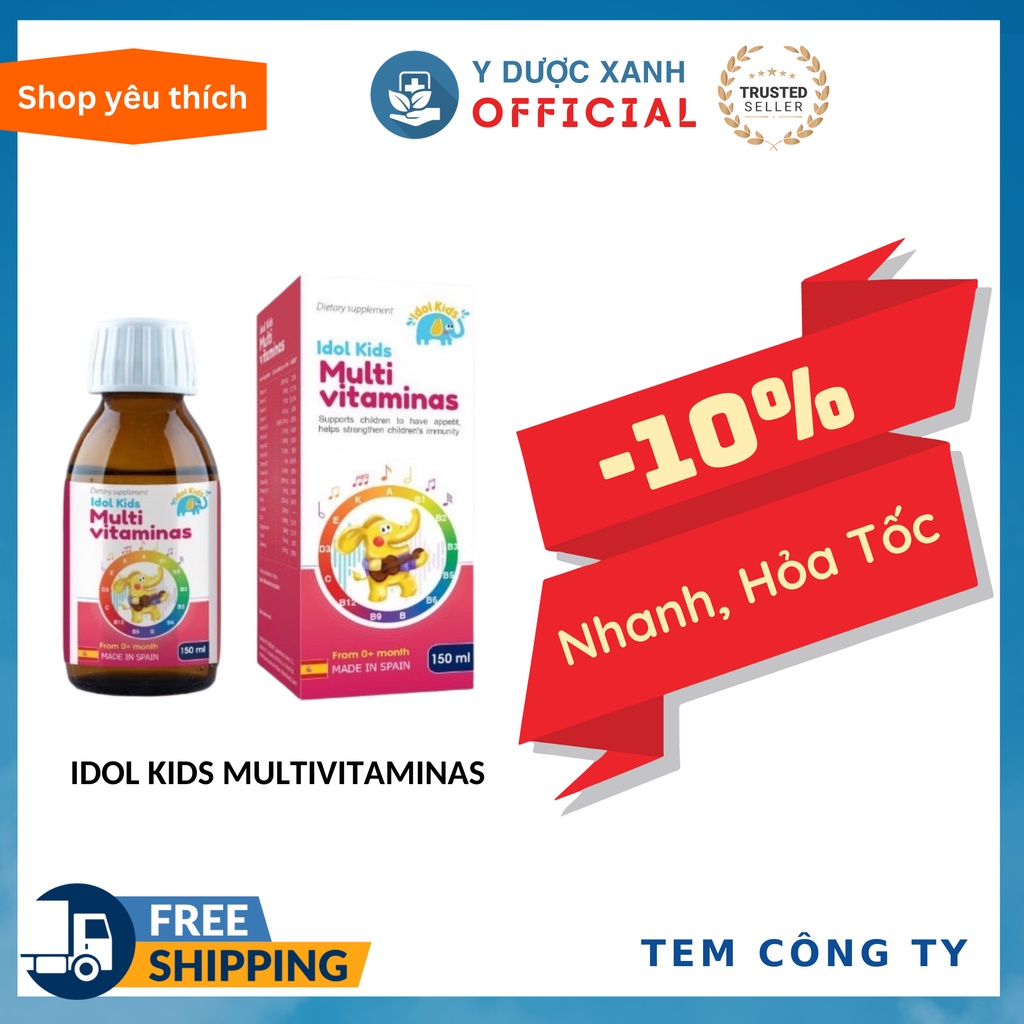 Mua  IDOL KIDS MULTI VITAMINAS, 150ml, Siro tăng đề kháng cho bé - Y Dược Xanh