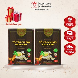 Combo 2 hũ yến chưng hoàng việt nhân sâm - yến chưng hvnest nhân sâm 30% yến tươi
