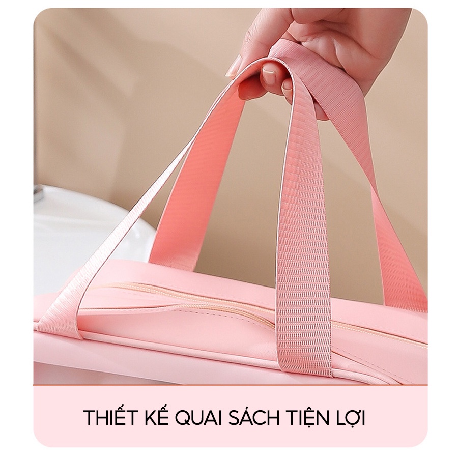 Túi đựng mỹ phẩm Bamozo washbag trong suốt có quai cao cấp