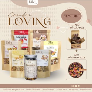 Combo loving - 4 vị granola - hỗn hợp hạt - thanh dinh dưỡng 2 vị