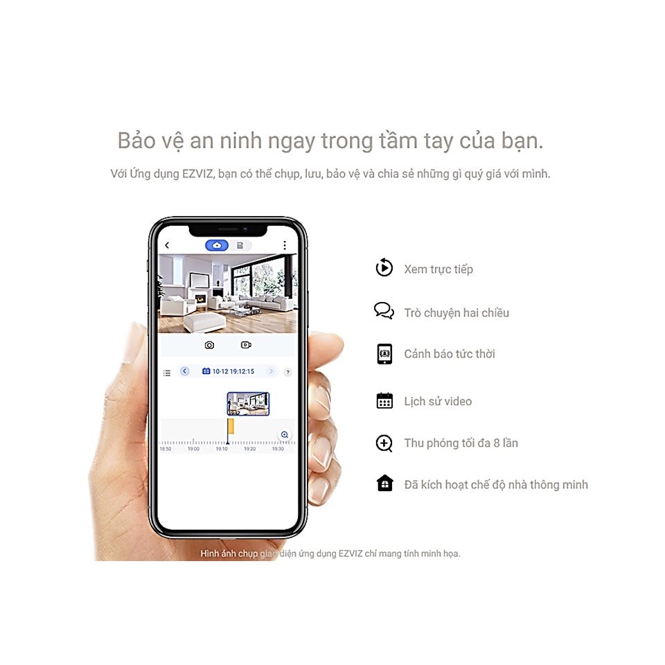 Camera Wifi EZVIZ C6N 2Mp Xoay 360, Đàm thoại 2 chiều, Camera EZVIZ  C6N 4Mp Camera trong nhà, Bảo hành 24 tháng