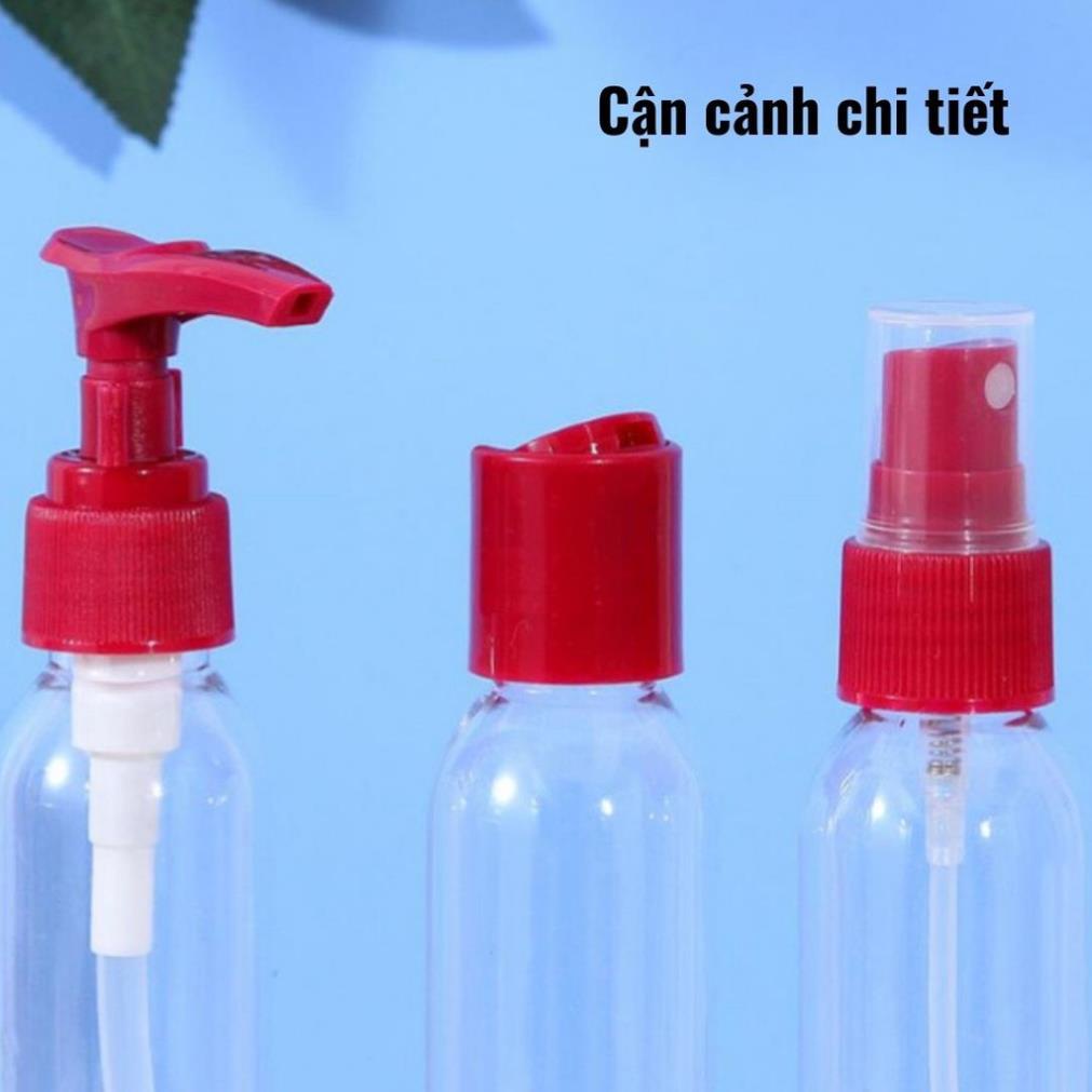 (travel)Bộ chiết mỹ phẩm 8 món kèm hộp nhựa