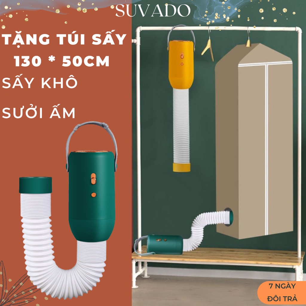 Máy tủ sấy quần áo, máy sấy giày, 500W Máy Sưởi ấm Mini diệt khuẩn, khử mùi, công suất lớn nhỏ gọn RF168 SUVADO